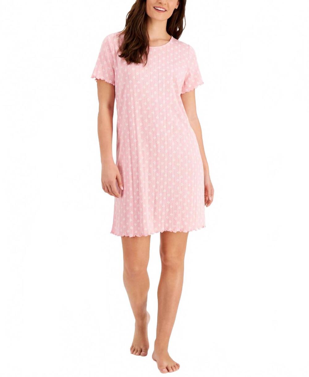 NEW CHARTER CLUB LUXURY cotton pointelle sleep shirt nightgown in scatter dandel